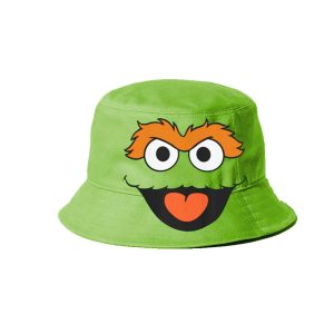 Barrio Sésamo Oscar Face-Gorro Infantil Bucket, Verde