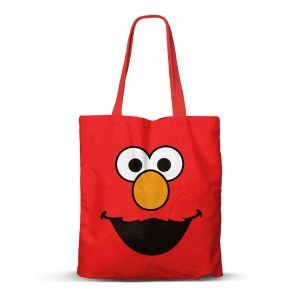 Barrio Sésamo Elmo Face-Bolsa de la Compra Shopping FAN, Rojo