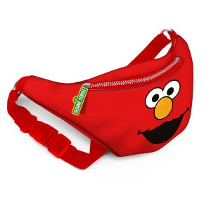 Barrio Sésamo Elmo Face-Riñonera Fancy Pequeña, Rojo
