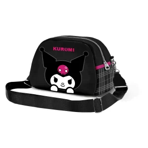 Hello Kitty Kuromi Skull-Bolso Bandolera Bowling Lite, Negro