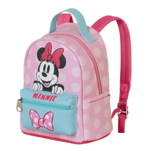 Disney Minnie Mouse Ribbon-Mochila Heady Pequeña, Rosa