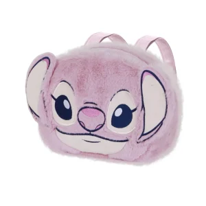 Disney Lilo y Stitch Angel Heart-Mochila Plush Face, Rosa
