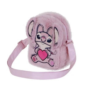 Disney Lilo y Stitch Angel Heart-Bolso Bandolera Action Plush, Rosa