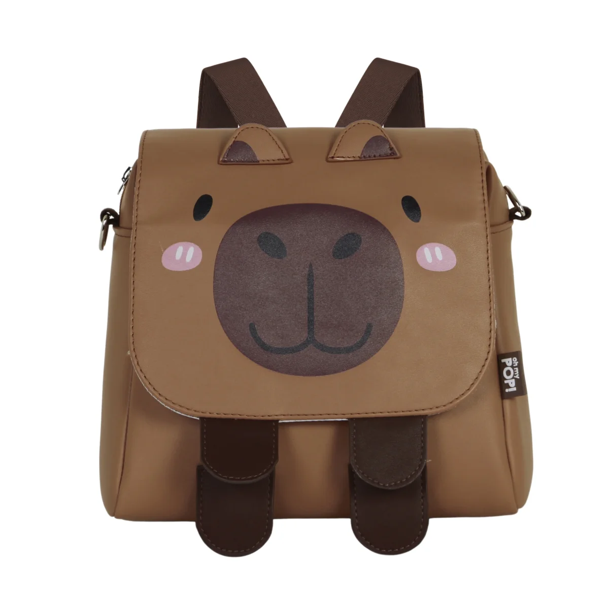 Oh My Pop! Capybara-Bolso-Mochila Kawaii, Multicolor - Imagen 3
