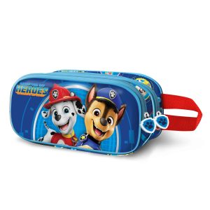 Paw Patrol La Patrulla Canina Adventure-Estuche Portatodo 3D Doble, Azul