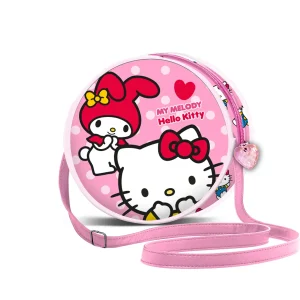 Hello Kitty Lovely-Bolso Bandolera Redondo, Rosa