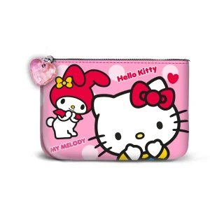 Hello Kitty Lovely-Monedero Cuadrado Pequeño, Rosa