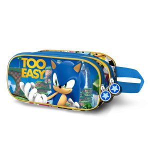 Sonic The Hedgehog Easy-Estuche Portatodo 3D Doble, Azul