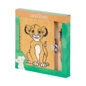 Disney El Rey León Sit-Pack de Diario Plush + Bolígrafo de 6 Colores, Amarillo