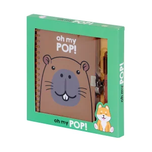 Oh My Pop! Capybara-Pack de Diario A5 + Bolígrafo de 6 Colores, Multicolor