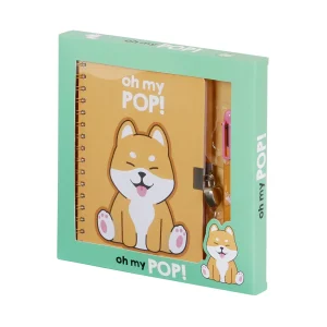 Oh My Pop! Shiba-Pack de Diario A5 + Bolígrafo de 6 Colores, Multicolor