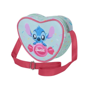 Disney Lilo y Stitch Candy-Bolso Bandolera Corazón Casual, Azul