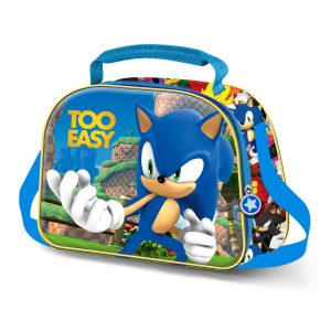 Sonic The Hedgehog Easy-Bolsa Portamerienda 3D, Azul