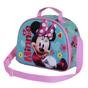 Disney Minnie Mouse Pose-Bolsa Portamerienda 3D, Rosa