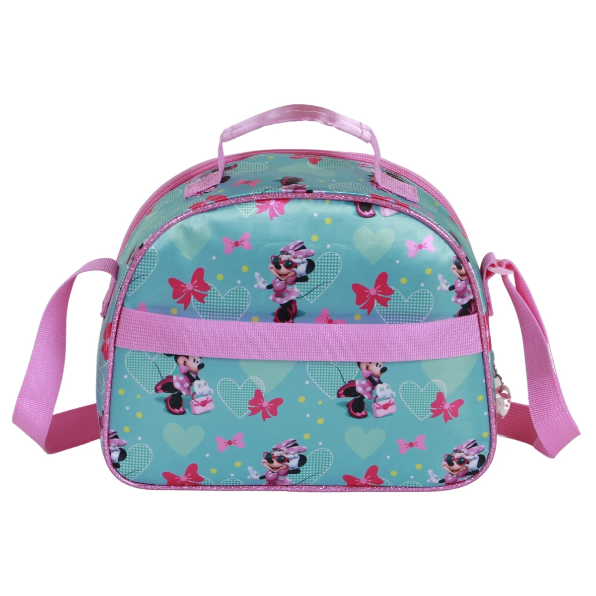 Disney Minnie Mouse Pose-Bolsa Portamerienda 3D, Rosa - Imagen 4
