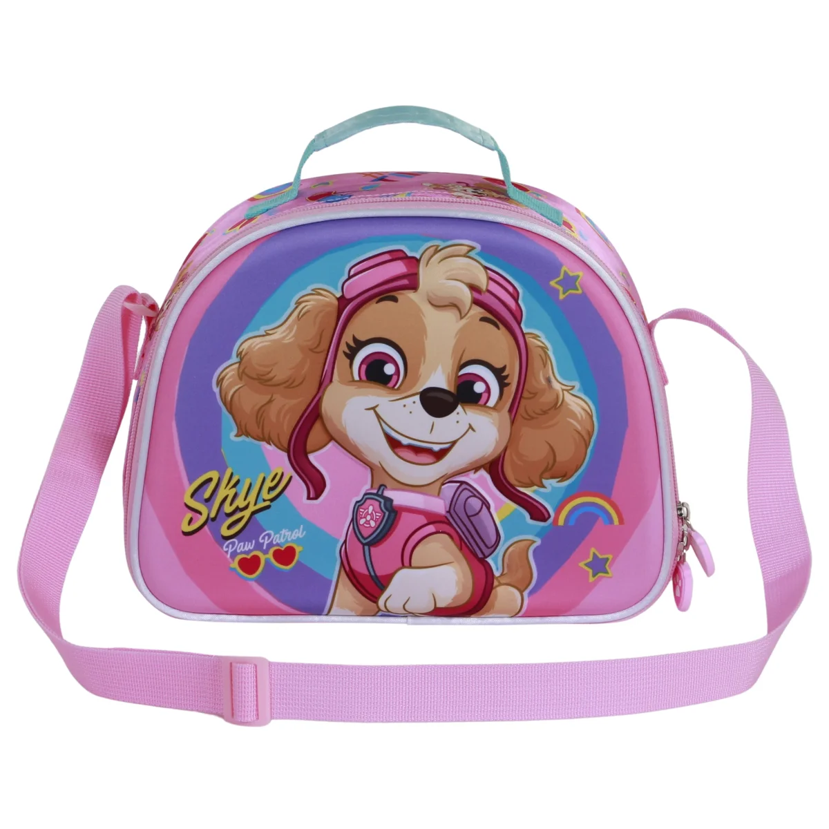 Paw Patrol La Patrulla Canina Happy-Bolsa Portamerienda 3D, Rosa - Imagen 3