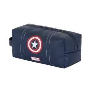 Marvel Capitán América Starshield-Neceser de Viaje Brick PLUS, Azul Oscuro