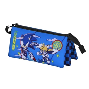 Sonic The Hedgehog Go-Estuche Portatodo Triple, Azul