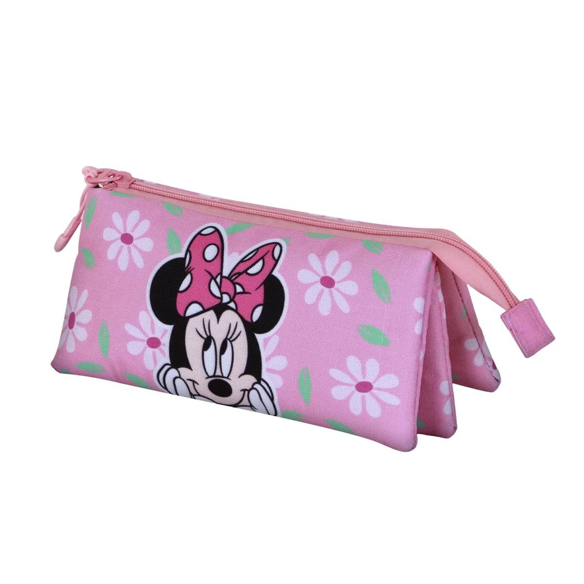 Disney Minnie Mouse Blooming-Estuche Portatodo Triple, Rosa - Imagen 2