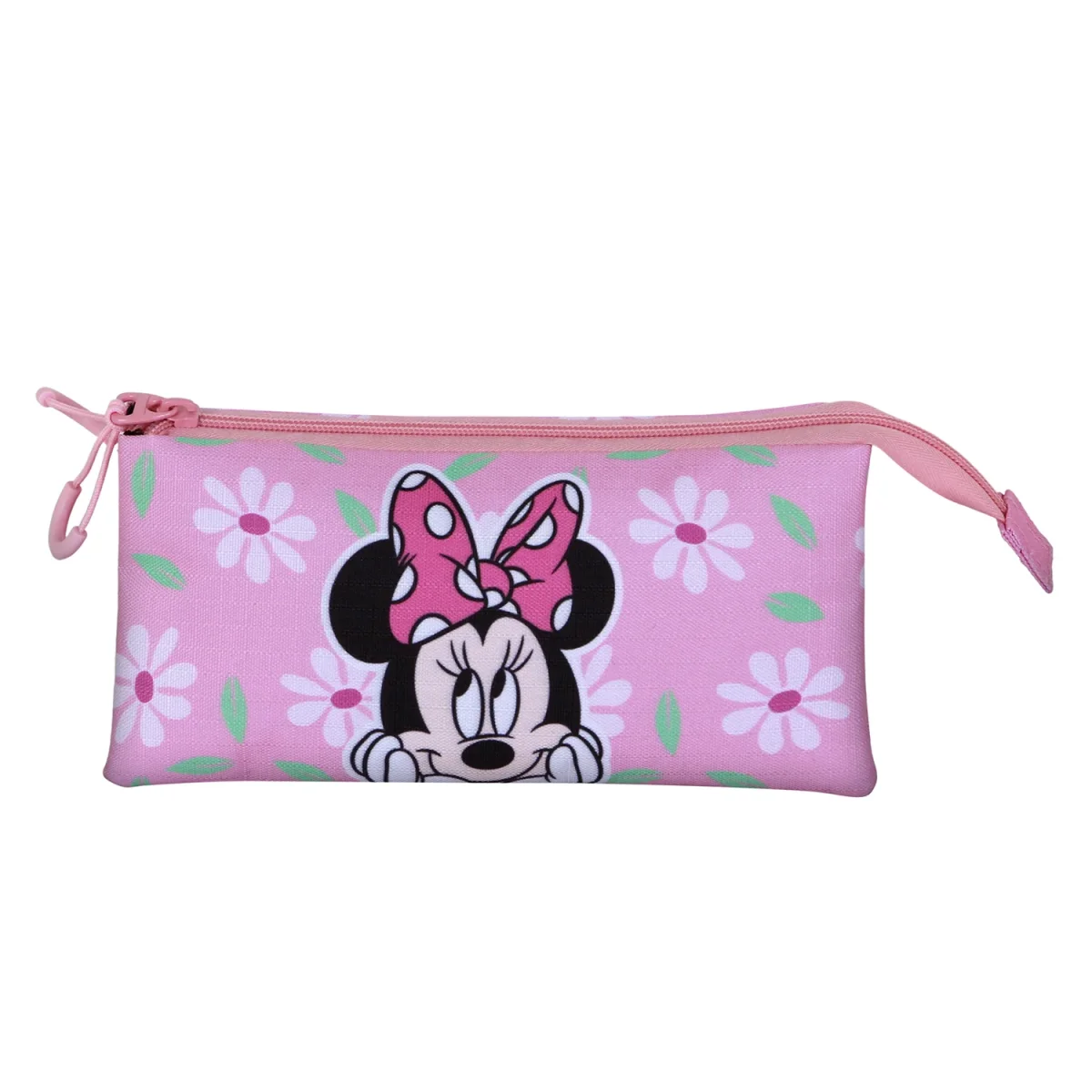 Disney Minnie Mouse Blooming-Estuche Portatodo Triple, Rosa - Imagen 3