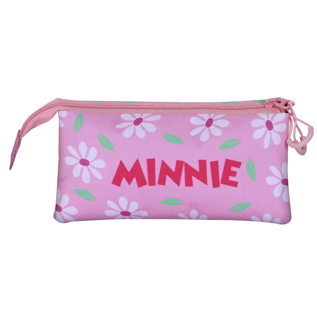 Disney Minnie Mouse Blooming-Estuche Portatodo Triple, Rosa - Imagen 4