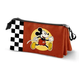 Disney Mickey Mouse Racing-Estuche Portatodo Triple, Rojo