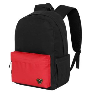 Disney Mickey Mouse MK-Mochila Block, Negro