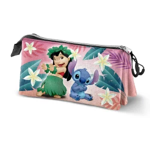 Disney Lilo y Stitch Dance-Estuche Portatodo Triple, Multicolor