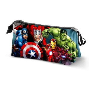 Marvel Los Vengadores Unit-Estuche Portatodo Triple, Multicolor