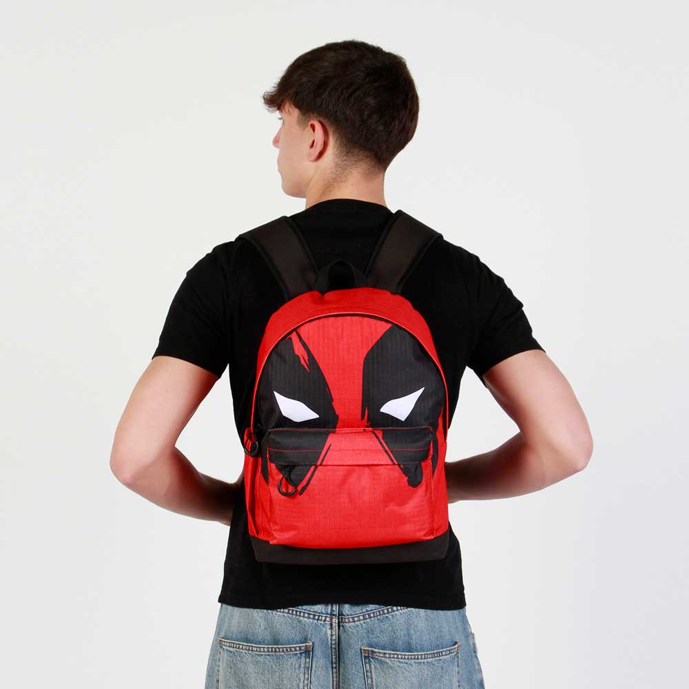 Marvel Deadpool Mask-Mochila HS FAN 3.0, Rojo - Imagen 3