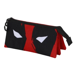 Marvel Deadpool Mask-Estuche Portatodo Triple, Rojo