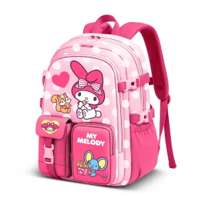 Hello Kitty My Melody Animals-Mochila Haru, Rosa