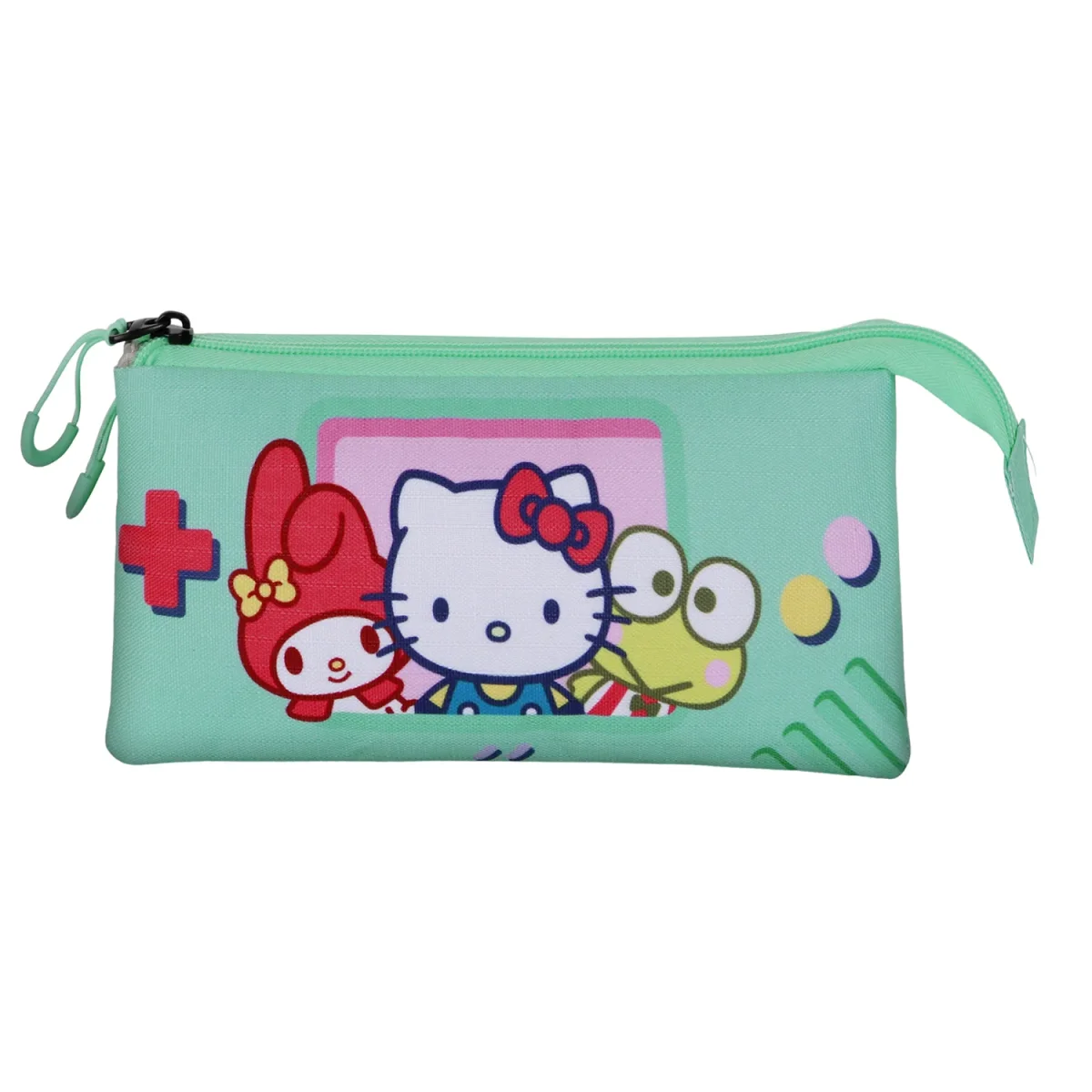 Hello Kitty Videogame-Estuche Portatodo Triple, Turquesa - Imagen 3