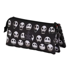 Disney Pesadilla Antes de Navidad Faces-Estuche Portatodo Triple, Negro