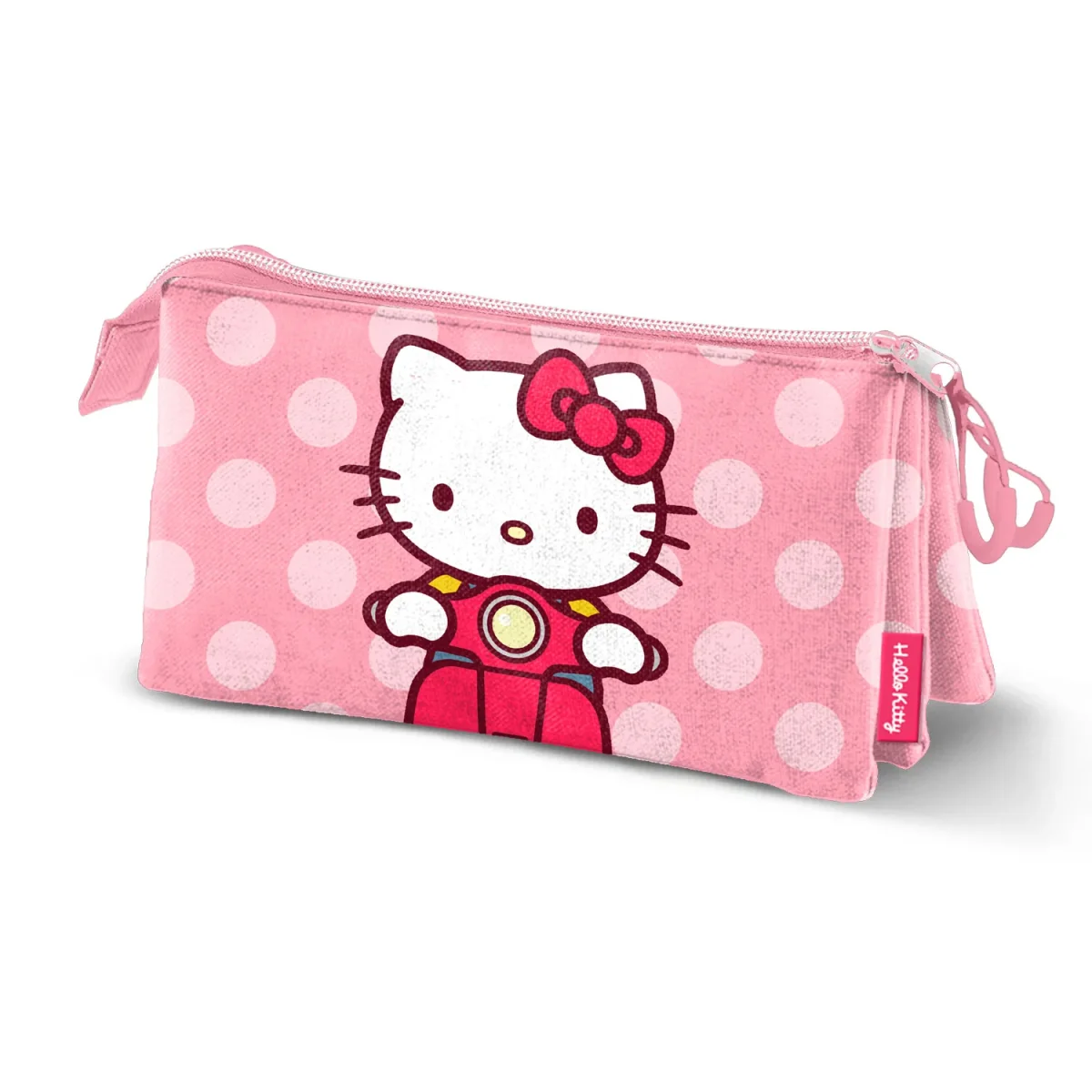 Hello Kitty Moto-Estuche Portatodo Triple, Rosa - Imagen 2