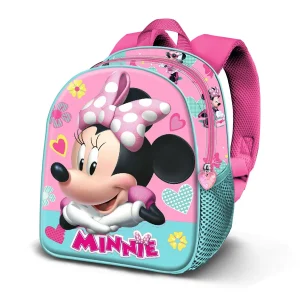Disney Minnie Mouse Charm-Mochila 3D Elite, Rosa