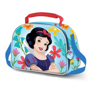 Disney Blancanieves Flowers-Bolsa Portamerienda 3D, Azul