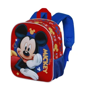 Disney Mickey Mouse Buddy-Mochila 3D Elite, Rojo