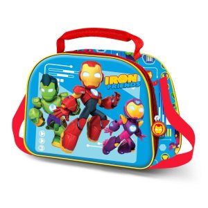 Marvel Iron Man Tech-Bolsa Portamerienda 3D, Azul