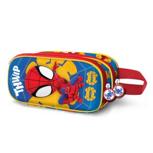 Marvel Spiderman Web Out-Estuche Portatodo 3D Doble, Azul