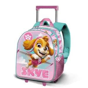 Paw Patrol La Patrulla Canina Fly-Mochila 3D con Ruedas Pequeña, Rosa