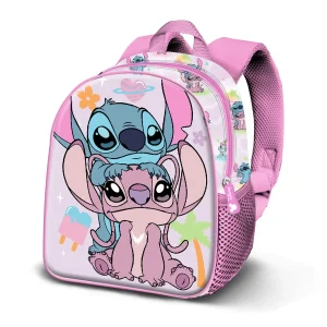 Disney Lilo y Stitch Couple-Mochila Basic, Rosa