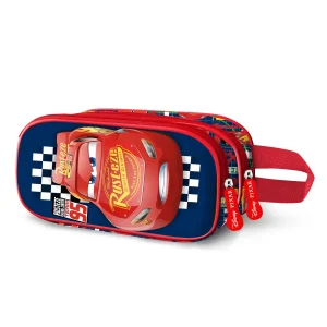 Disney Cars 3 Cups-Estuche Portatodo 3D Doble, Negro