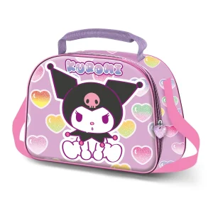 Hello Kitty Kuromi Hearts-Bolsa Portamerienda 3D, Rosa
