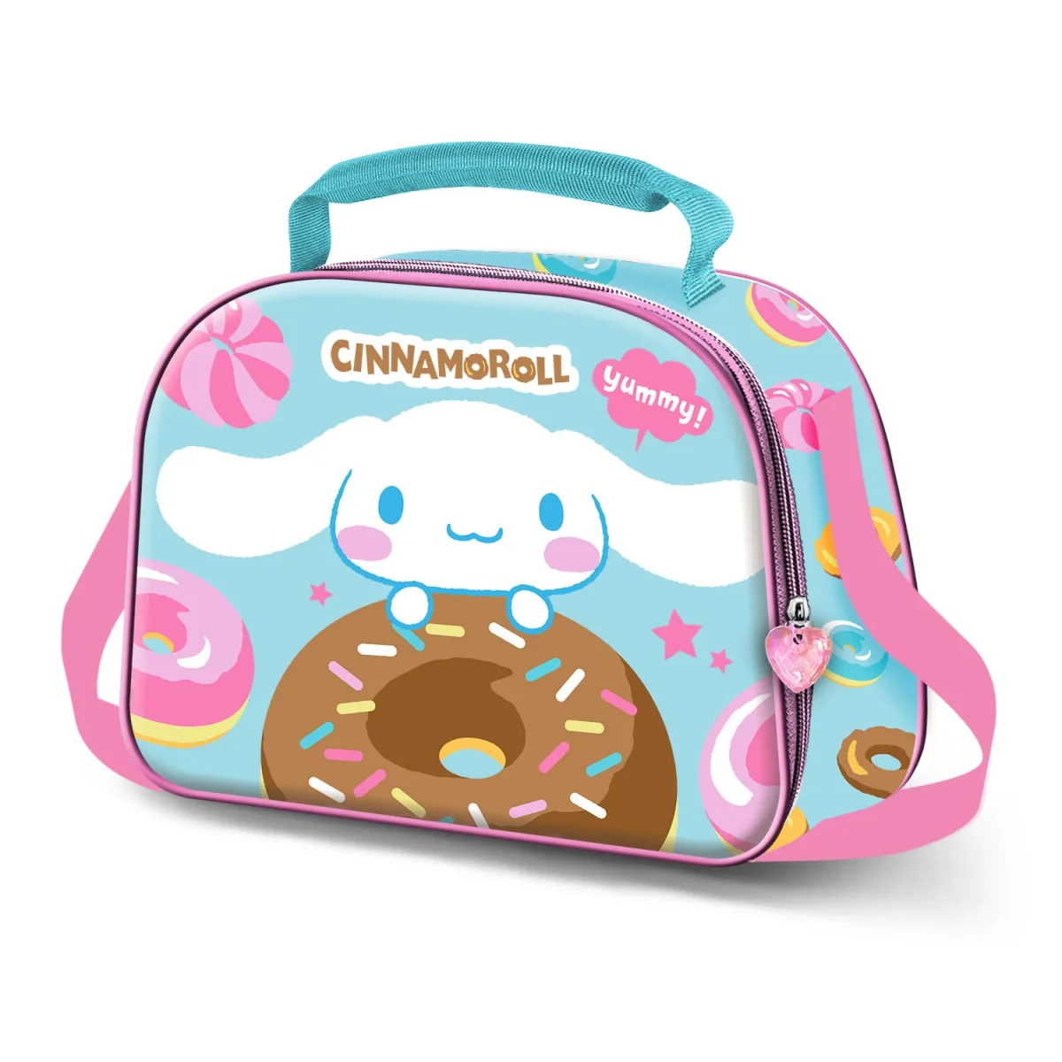 Hello Kitty Cinnamoroll Yummy-Bolsa Portamerienda 3D, Azul