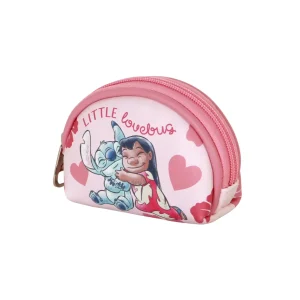Disney Lilo y Stitch Lovebug-Monedero Oval Casual, Rosa