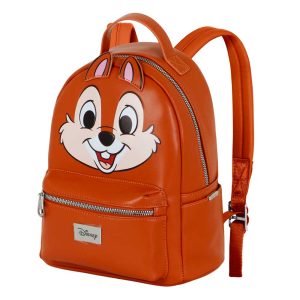Disney Chip y Chop Face-Mochila Heady, Marrón