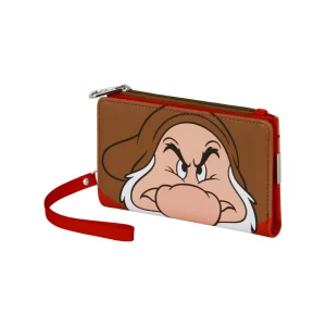 Disney Siete Enanitos Grumpy-Billetero Slim, Marrón