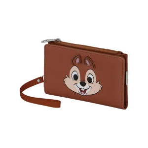 Disney Chip y Chop Face-Billetero Slim, Marrón