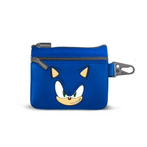 Sonic The Hedgehog Face-Monedero Slim PU, Azul